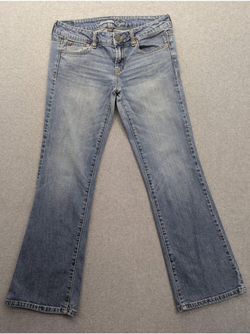 American Eagle Outfitters Boyfriend Jeans Womens 8 Light Wash Low Rise Stretch